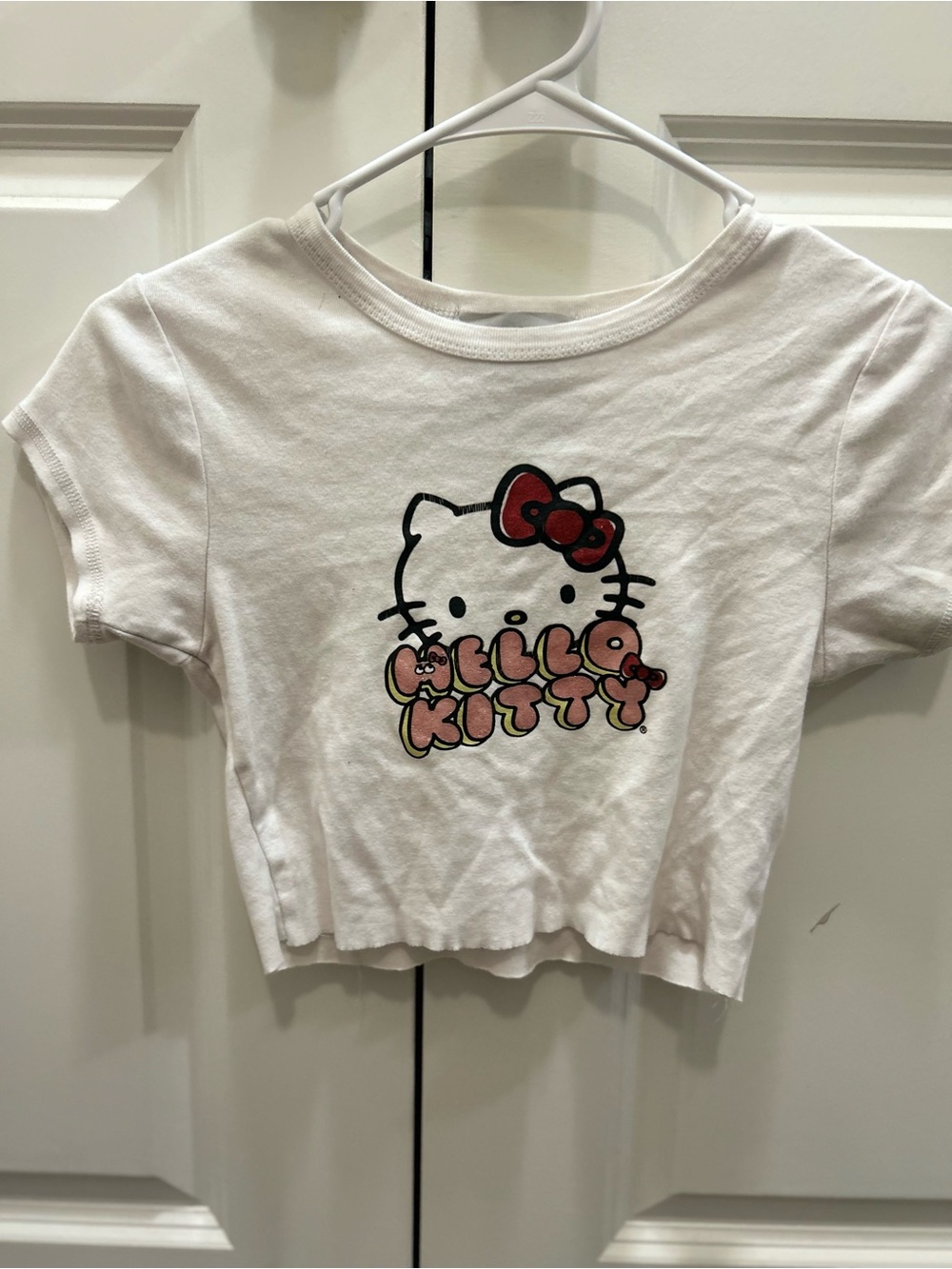Hello Kitty White Crop Top